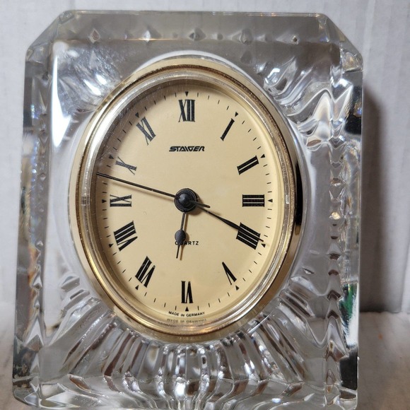 Staiger German Lead Xrystal Desk Mantle vintage Clock - Picture 1 of 3